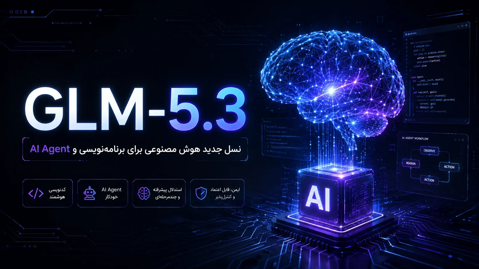 GLM-5.3 چیست؟ معرفی هوش مصنوعی جدید Z.AI و بررسی قابلیت‌ها